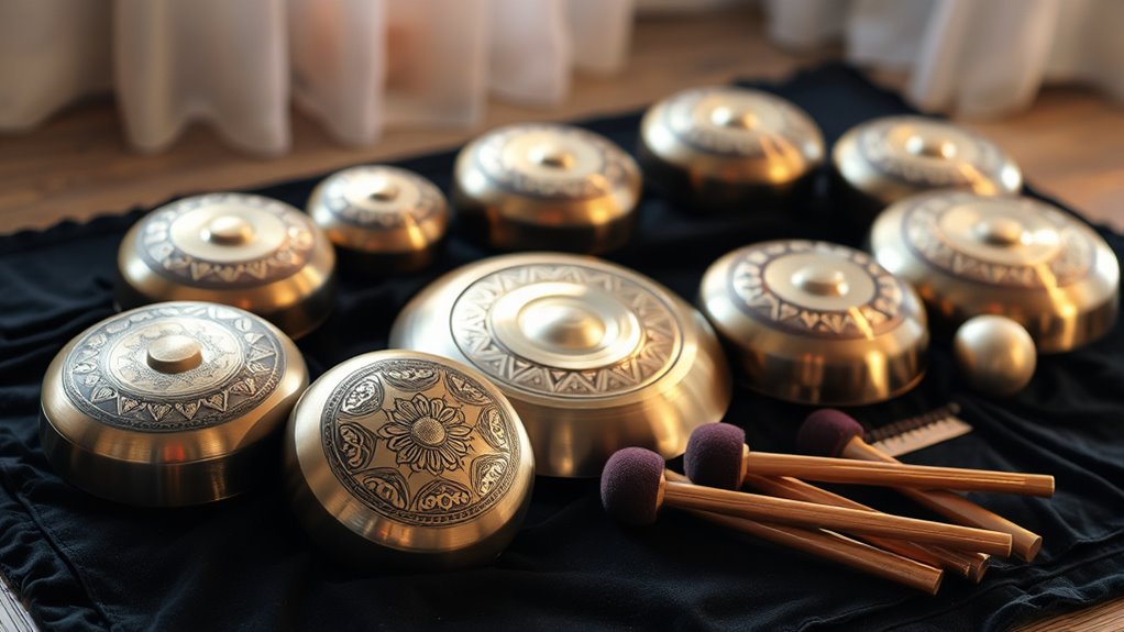 meditation gongs with mallets