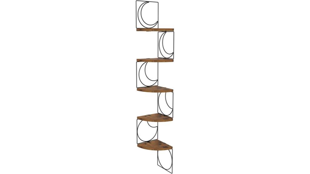 moon phase corner shelves