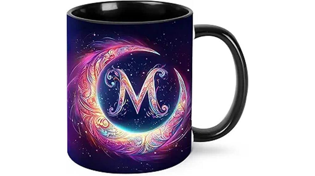 moon themed ceramic mug
