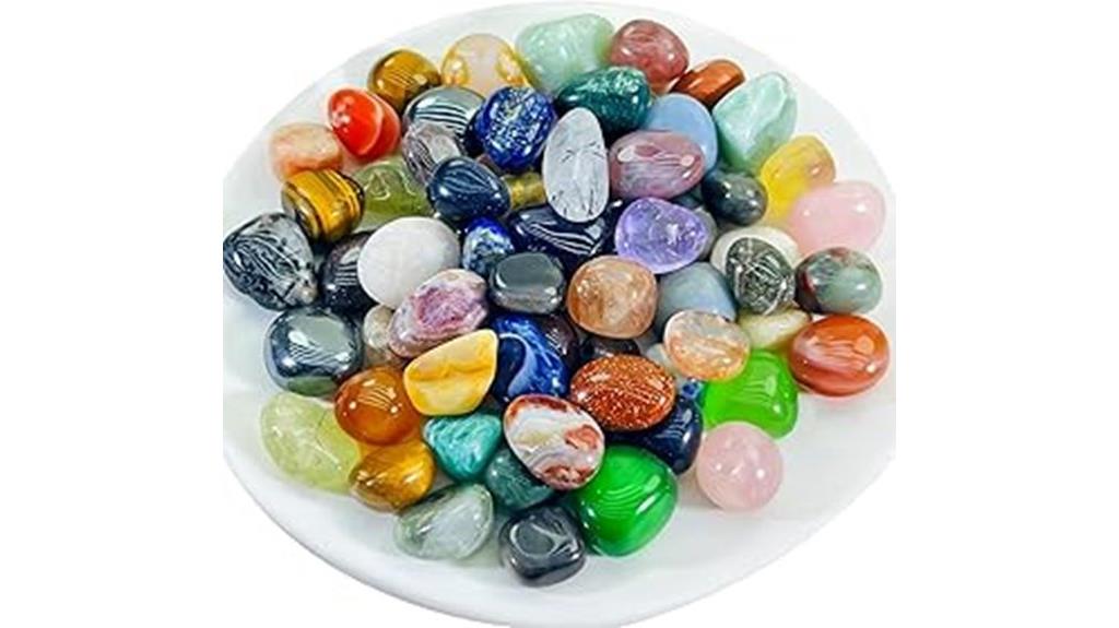 multicolor tumbled stone set