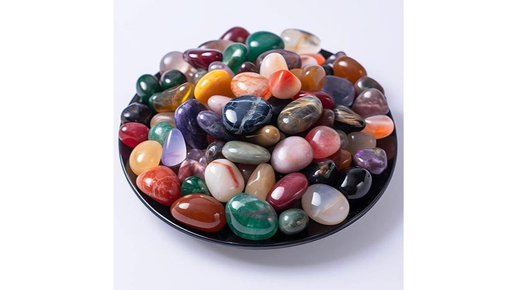 multicolored polished crystal set