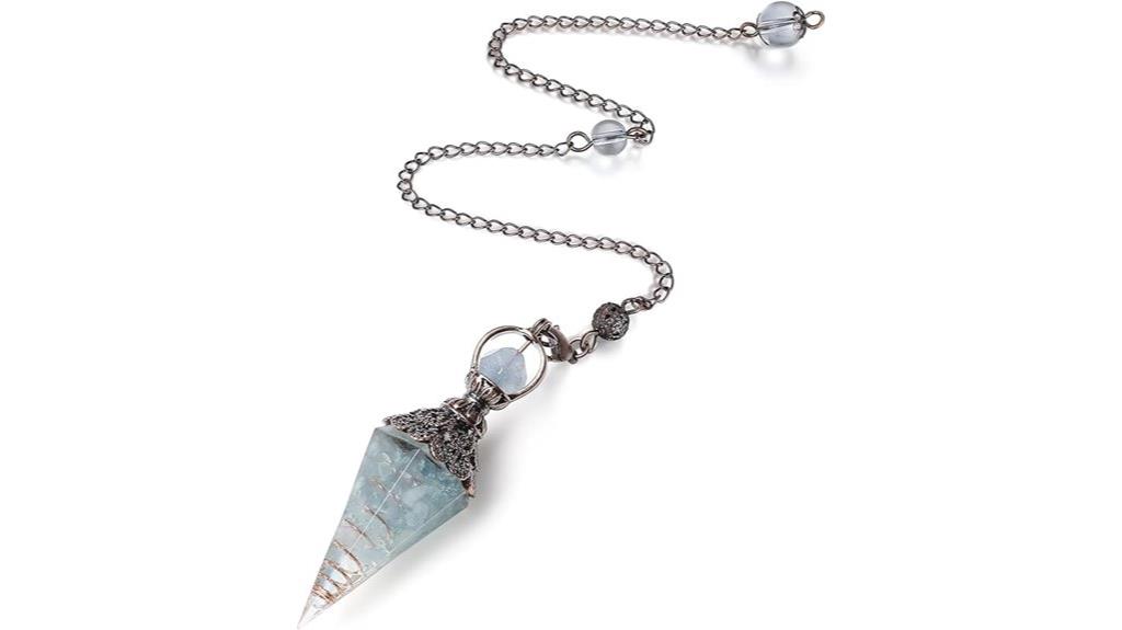natural aquamarine pendulum crystals