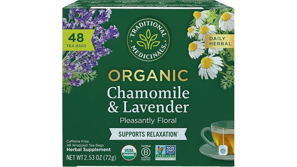 organic chamomile lavender tea