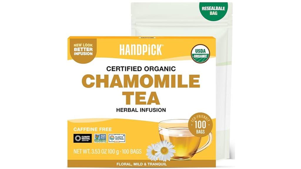 organic chamomile tea bags