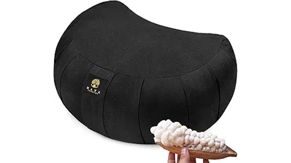 organic crescent zafu cushion