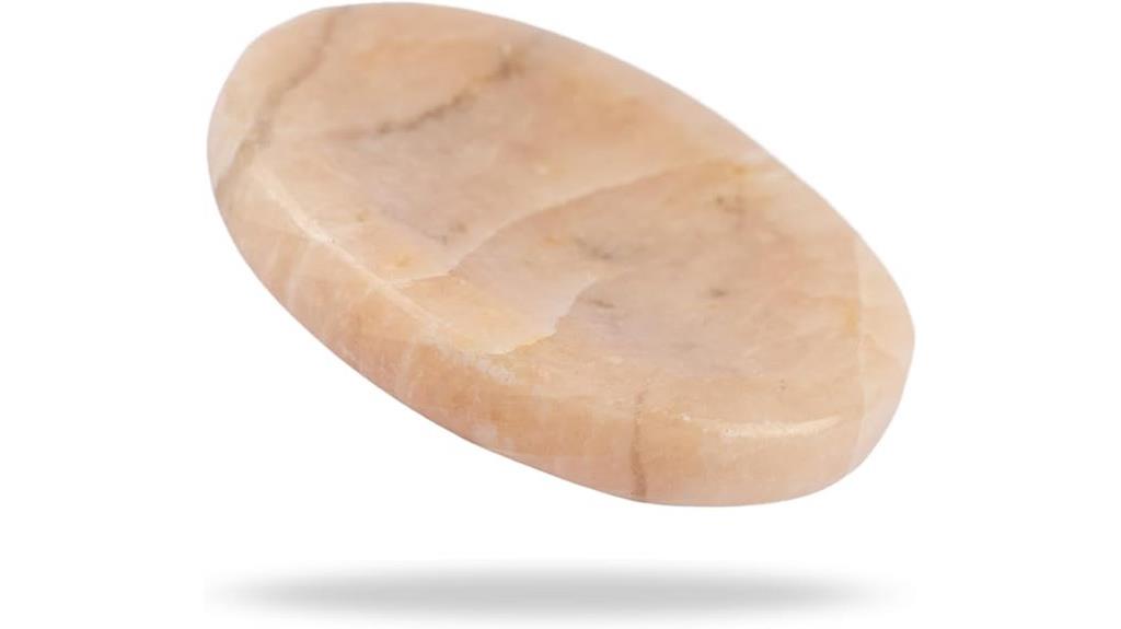 peach moonstone anxiety worry stone