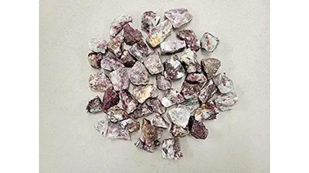 pink raw tourmaline crystals