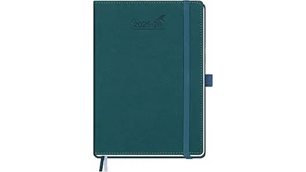 planner with leather cover