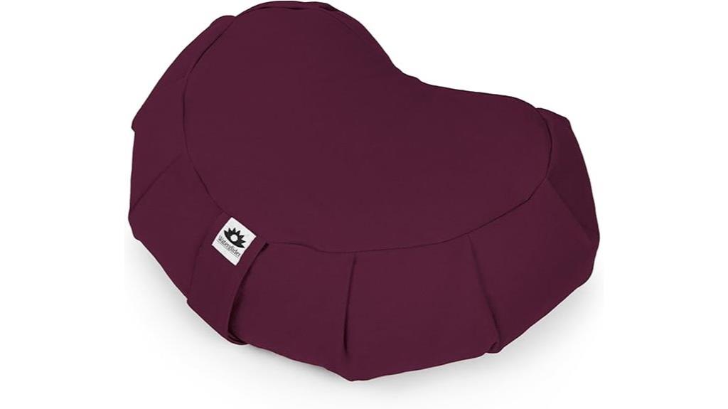 plum crescent buckwheat cushion