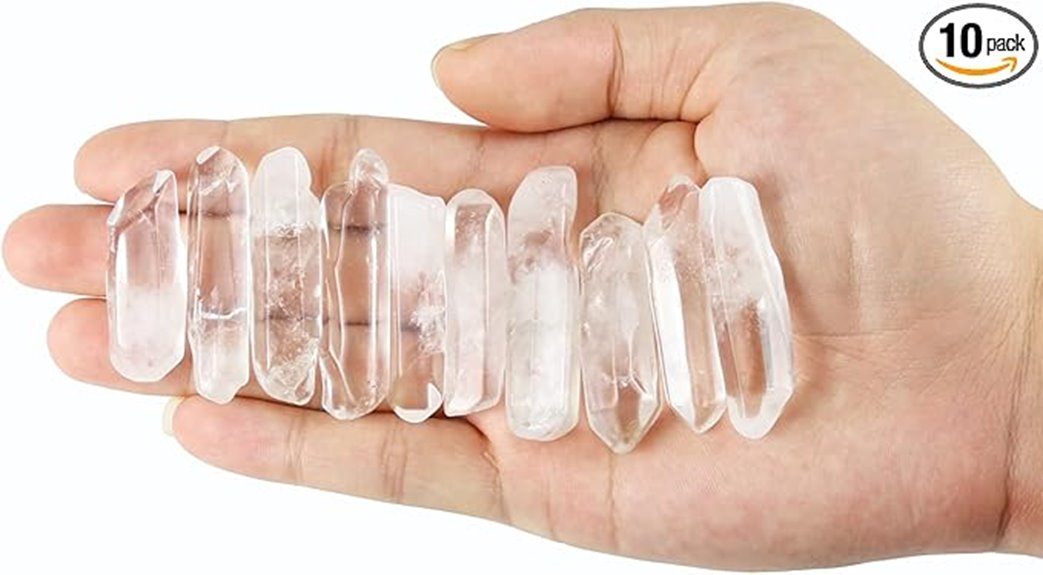 polished clear quartz points