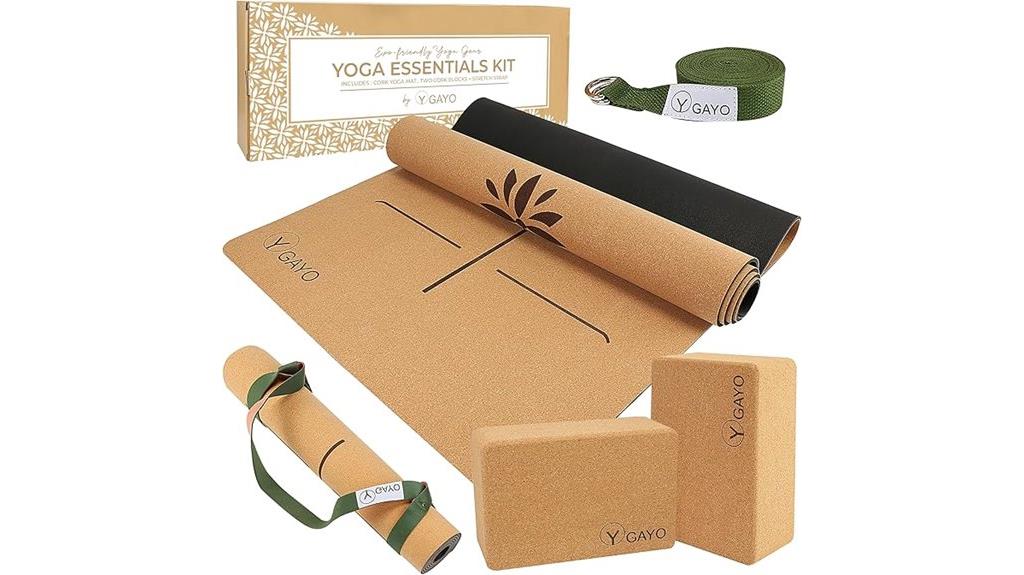premium cork yoga kit