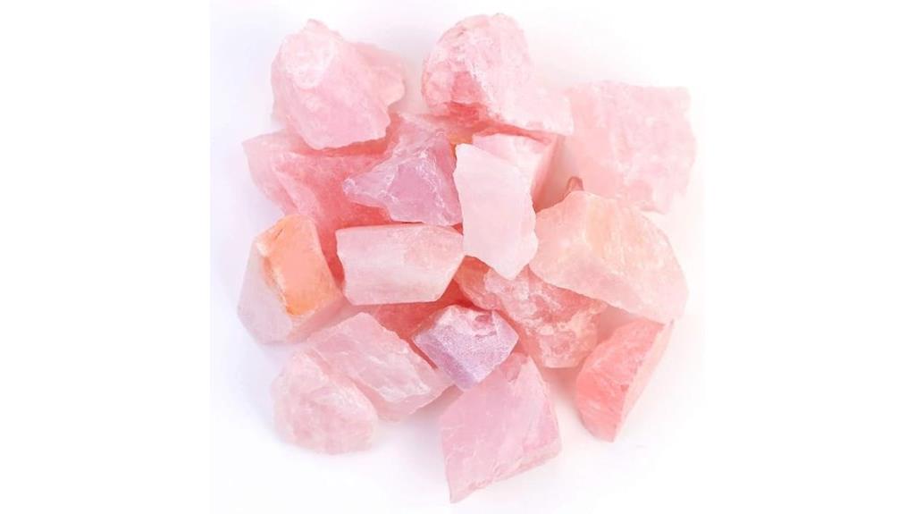 raw rose quartz stone