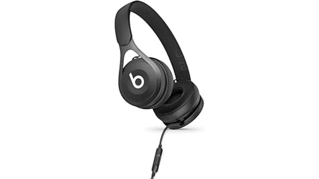renewed black on ear headphones
