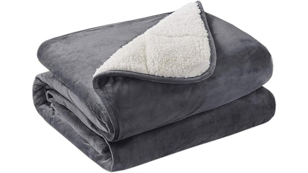 reversible sherpa weighted blanket