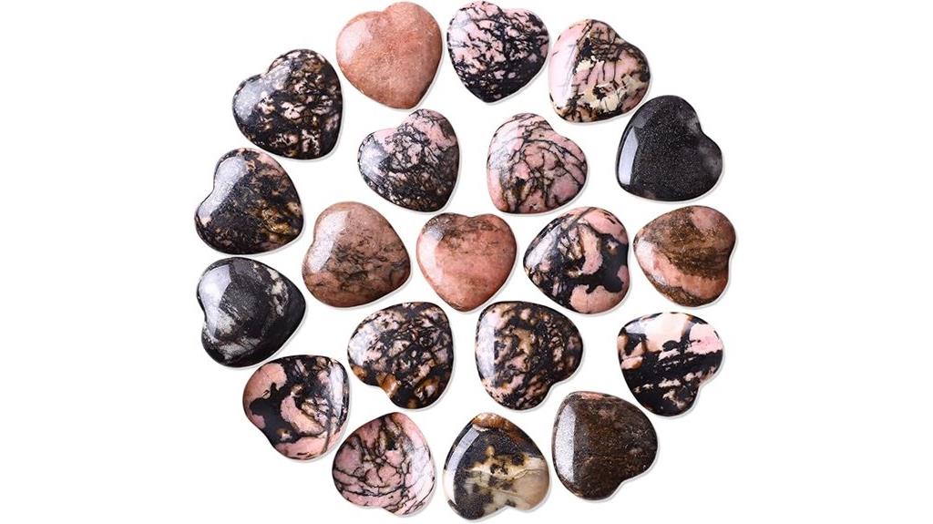 rhodonite heart healing set