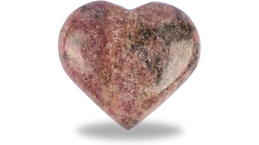 rhodonite heart meditation stone
