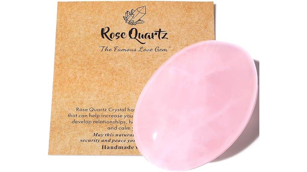 rose quartz healing palmstone