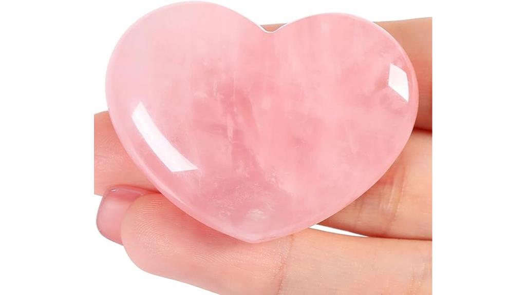 rose quartz heart crystal