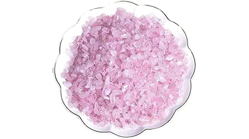 rose quartz tumbled chips