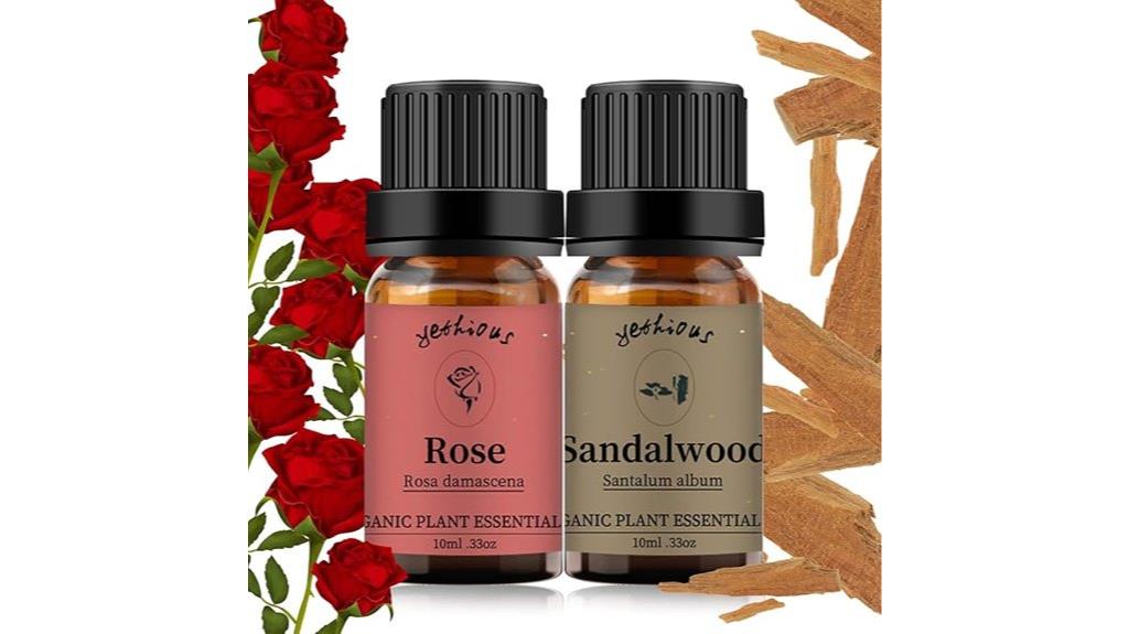 rose sandalwood oil set