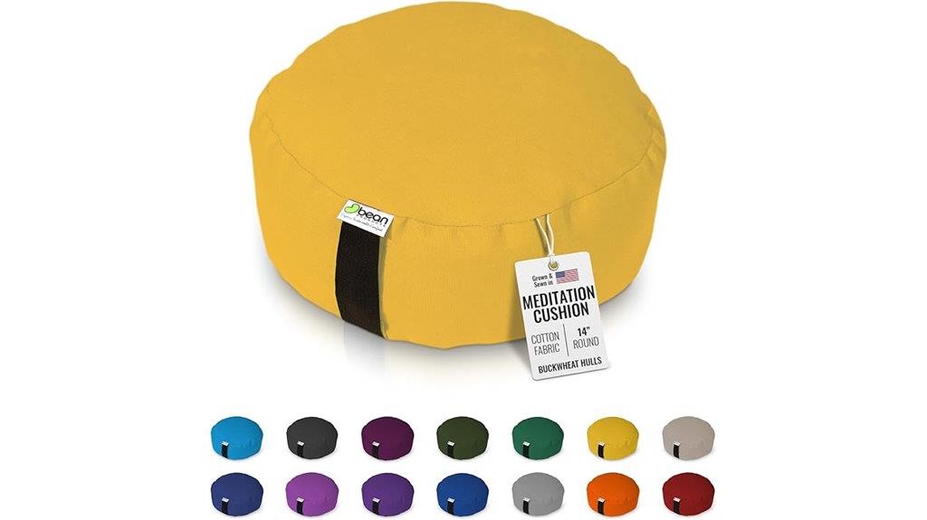 saffron cotton meditation cushion