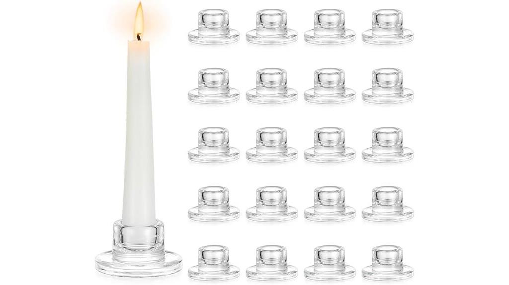 set of 20 hewory candle holders