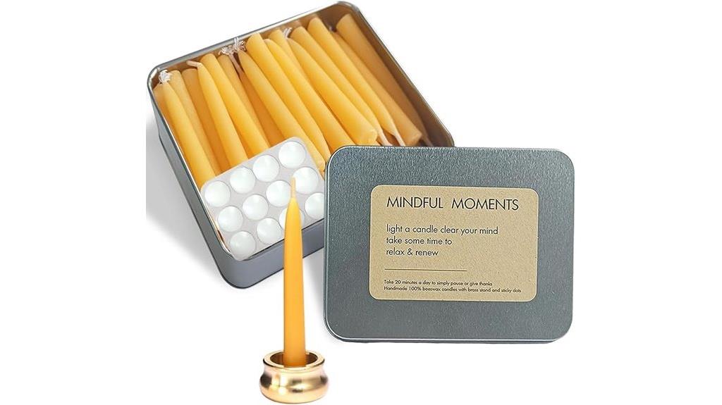 set of 30 meditation beeswax tapers