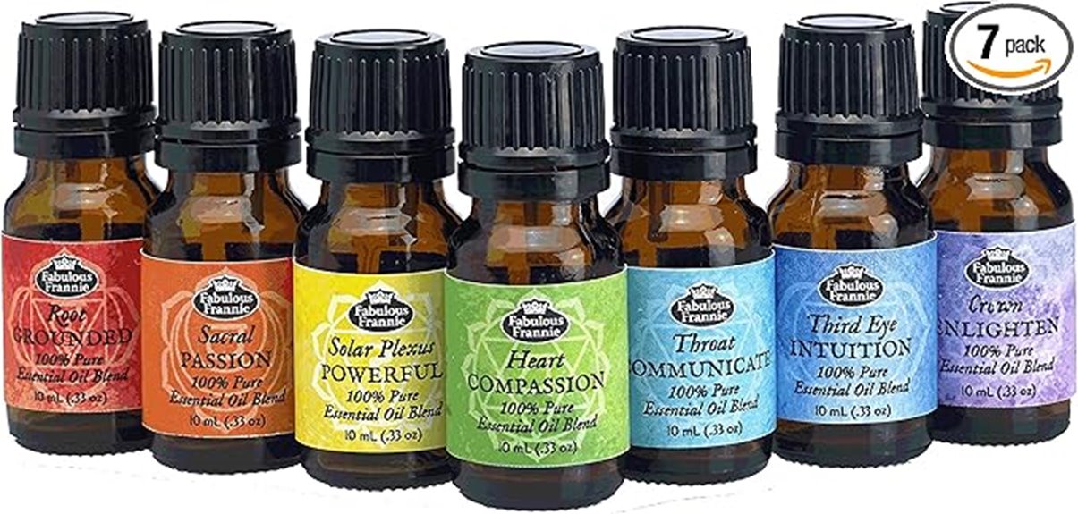set of 7 chakra oils