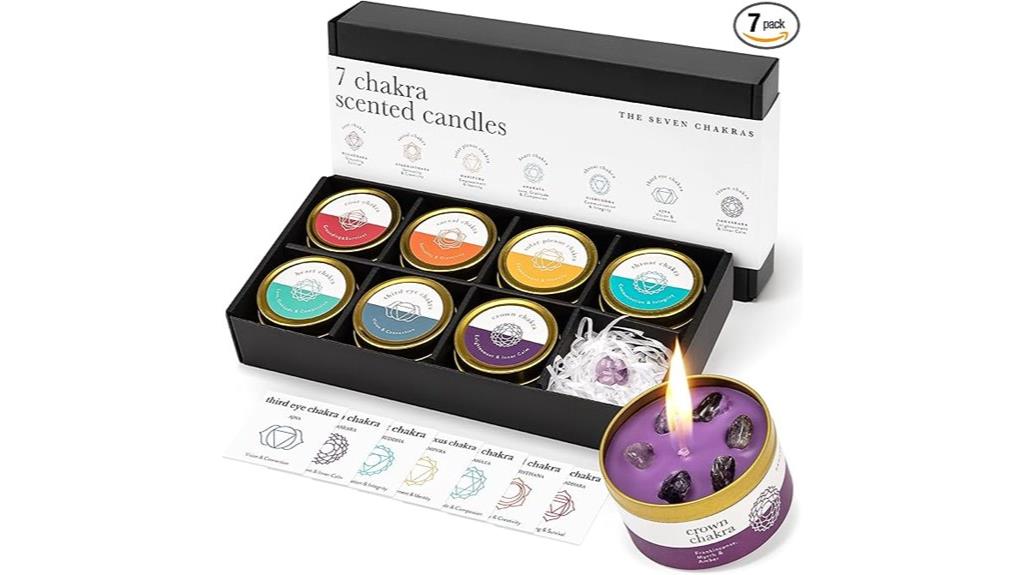 seven chakra candle crystals