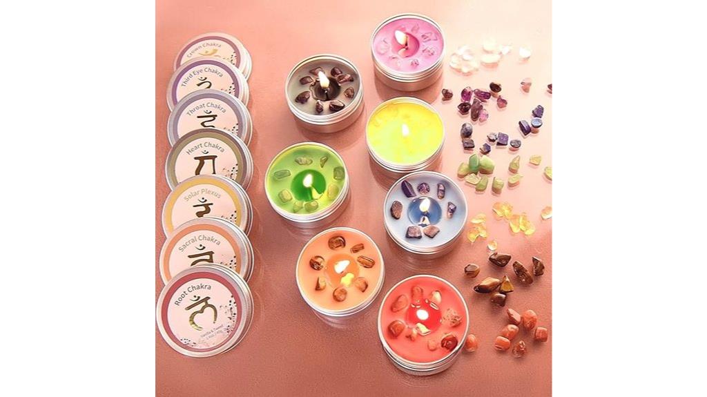 seven chakra meditation candles