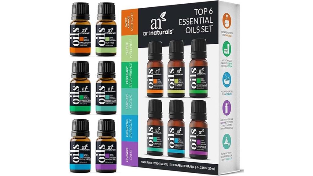 six 10ml essential oils
