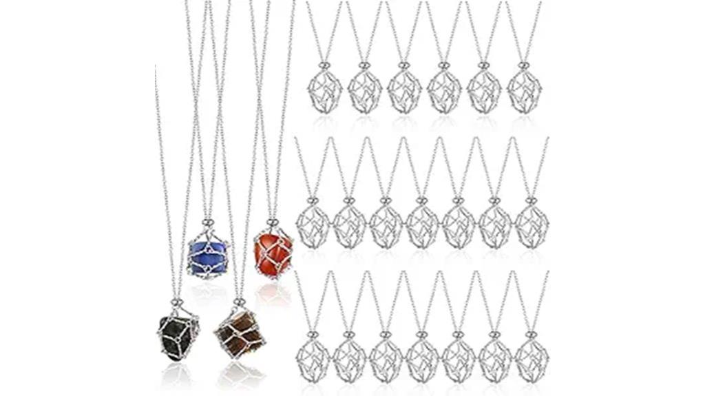 stainless steel gemstone necklace