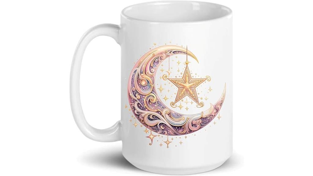 star moon ceramic mug