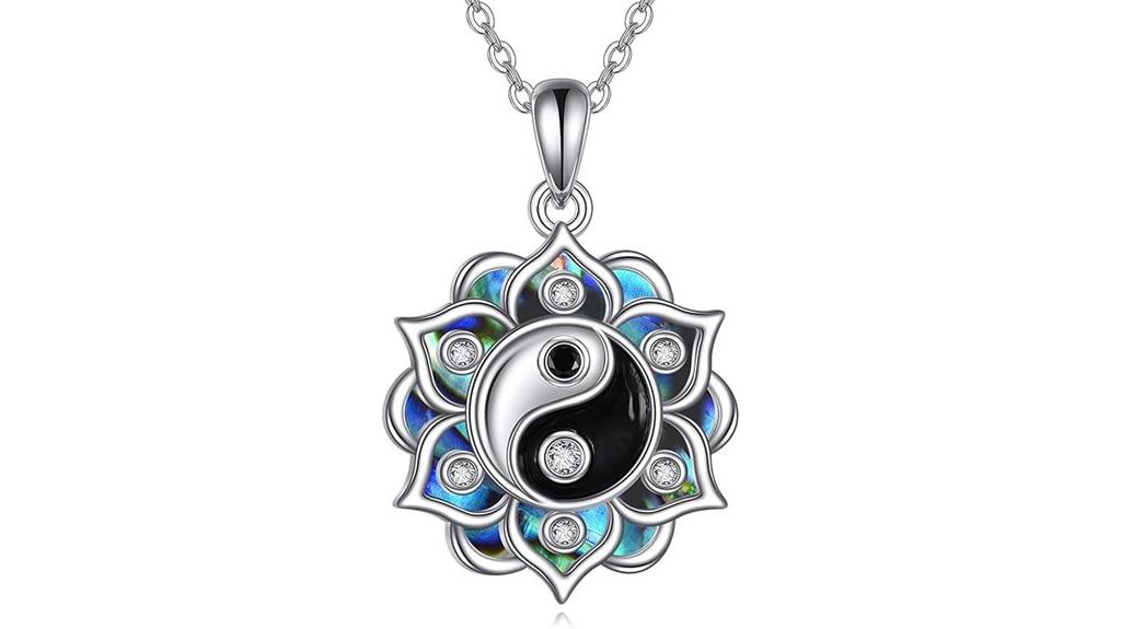 sterling silver lotus necklace