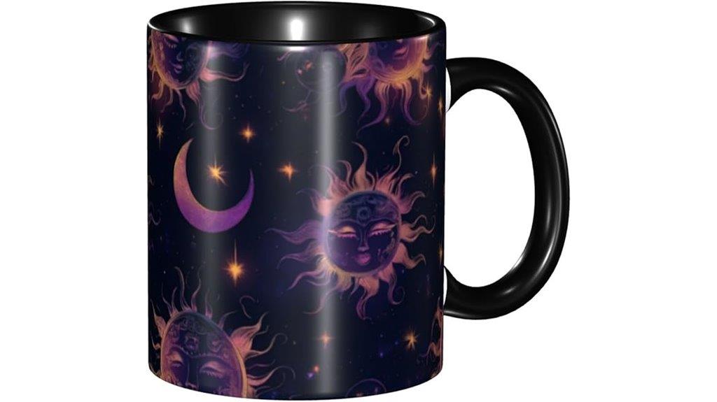 sun moon ceramic mug