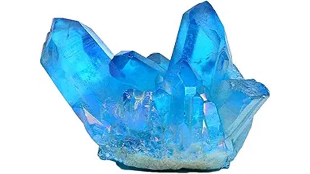 teal titanium quartz geode