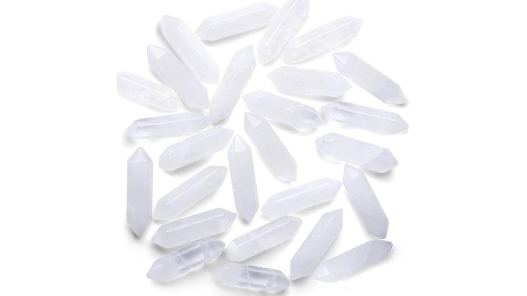 ten clear quartz wands