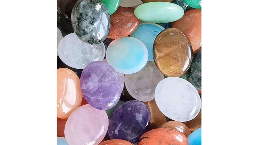 ten crystal palm stones