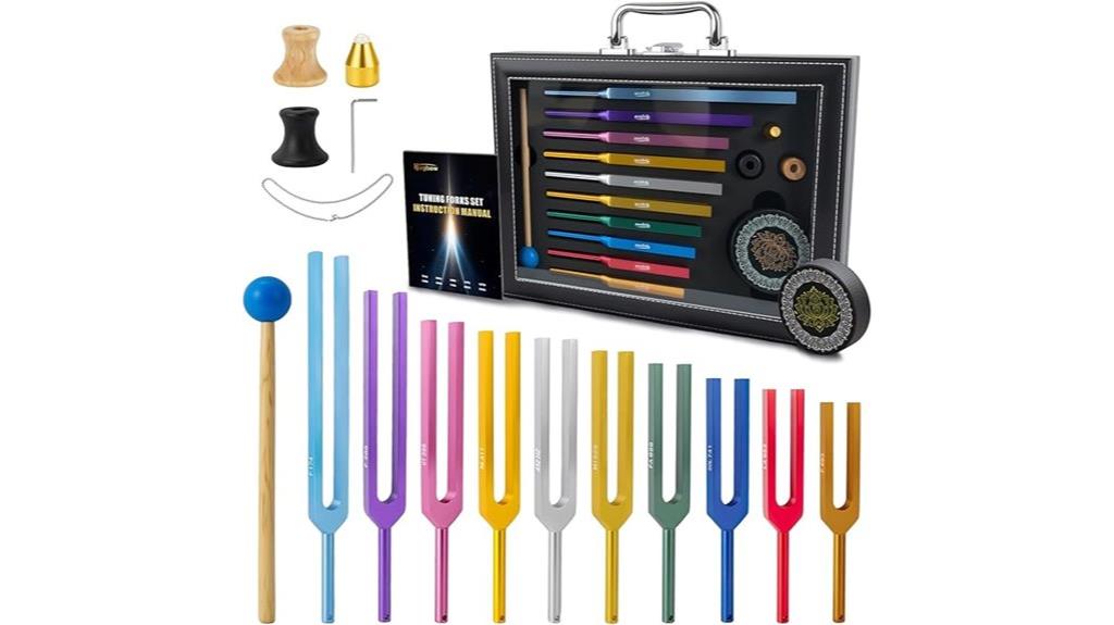 ten item chakra tuning forks