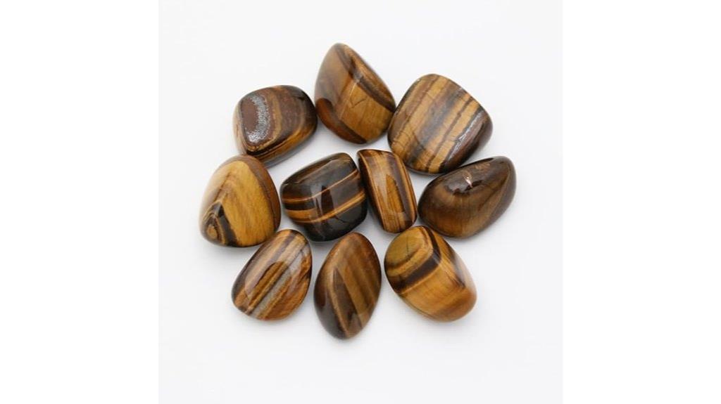 ten polished tiger s eye stones