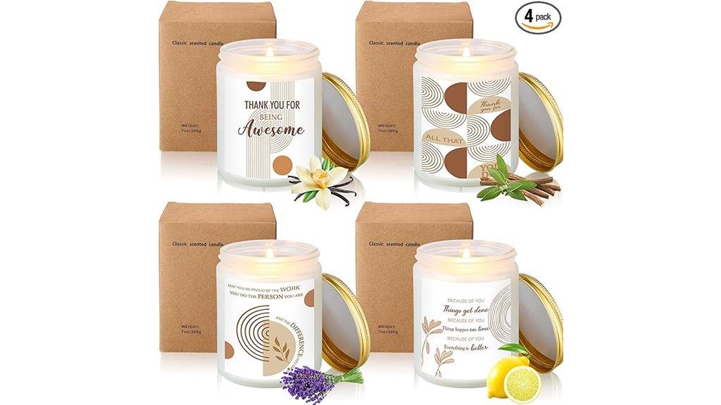 thank you candle set