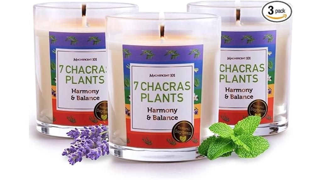 three aromatherapy candle set