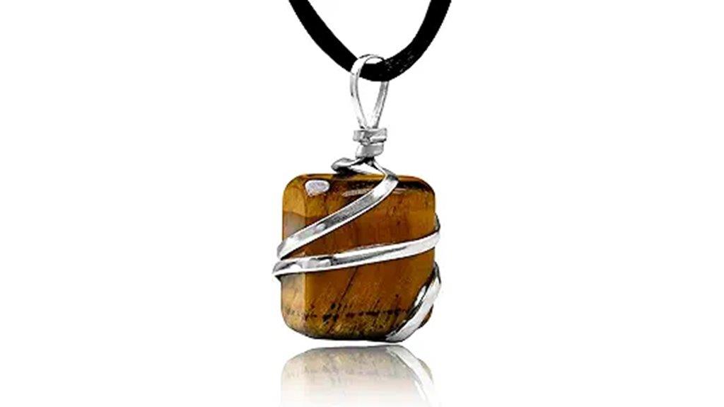 tiger eye necklace with steel