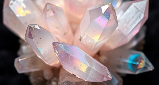 top angel aura quartz clusters