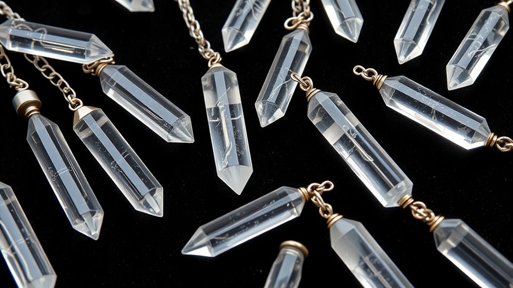 top clear quartz pendulums