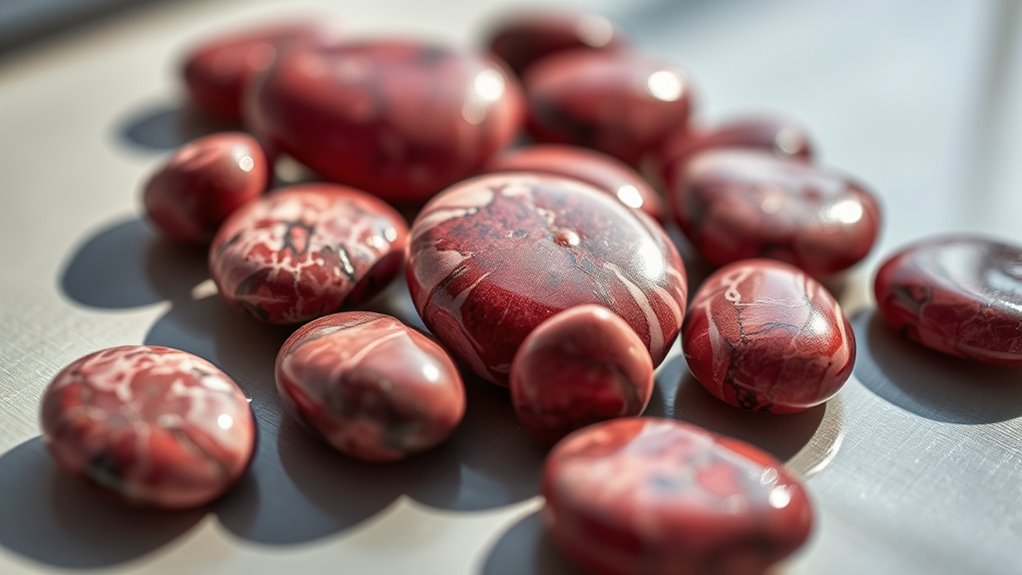 top rhodonite love stones