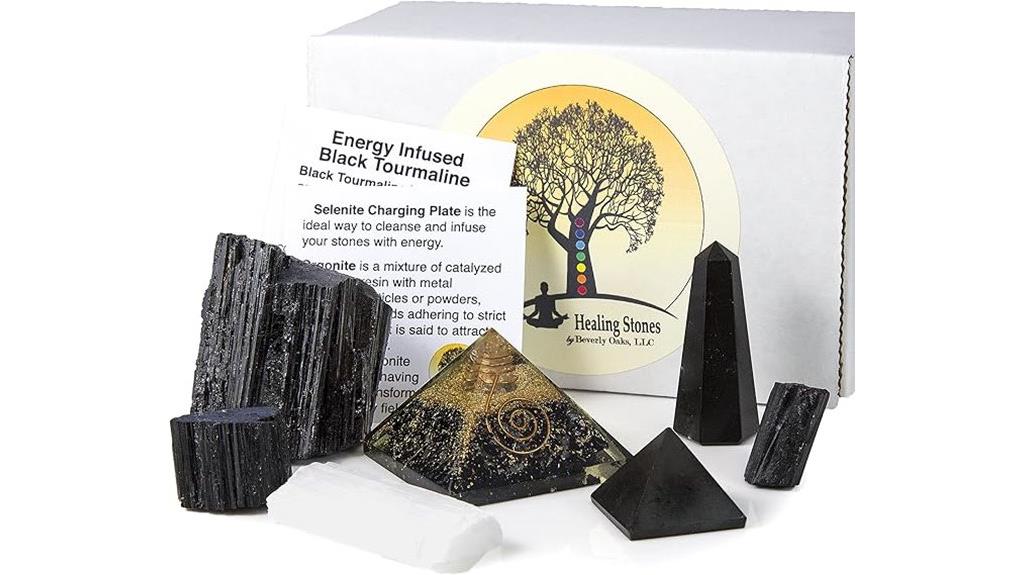 tourmaline crystal emf grounding kit