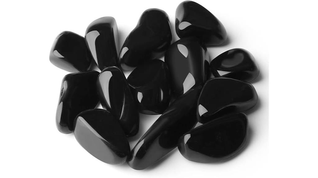 tumbled polished obsidian crystals