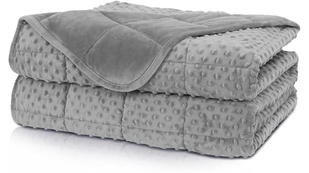 twin 15lb gray blanket