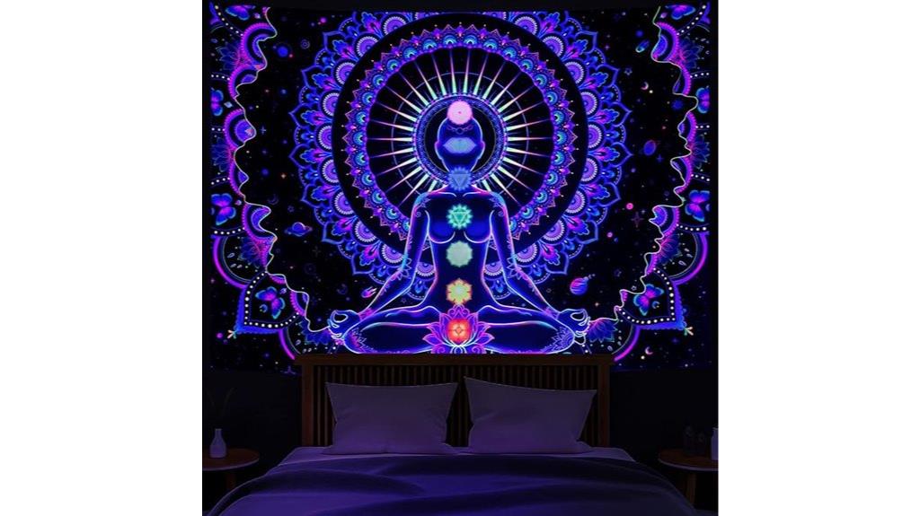 uv reactive wall tapestry